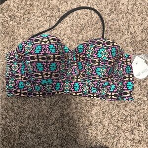 LG Multicolor Geometric Bikini Top